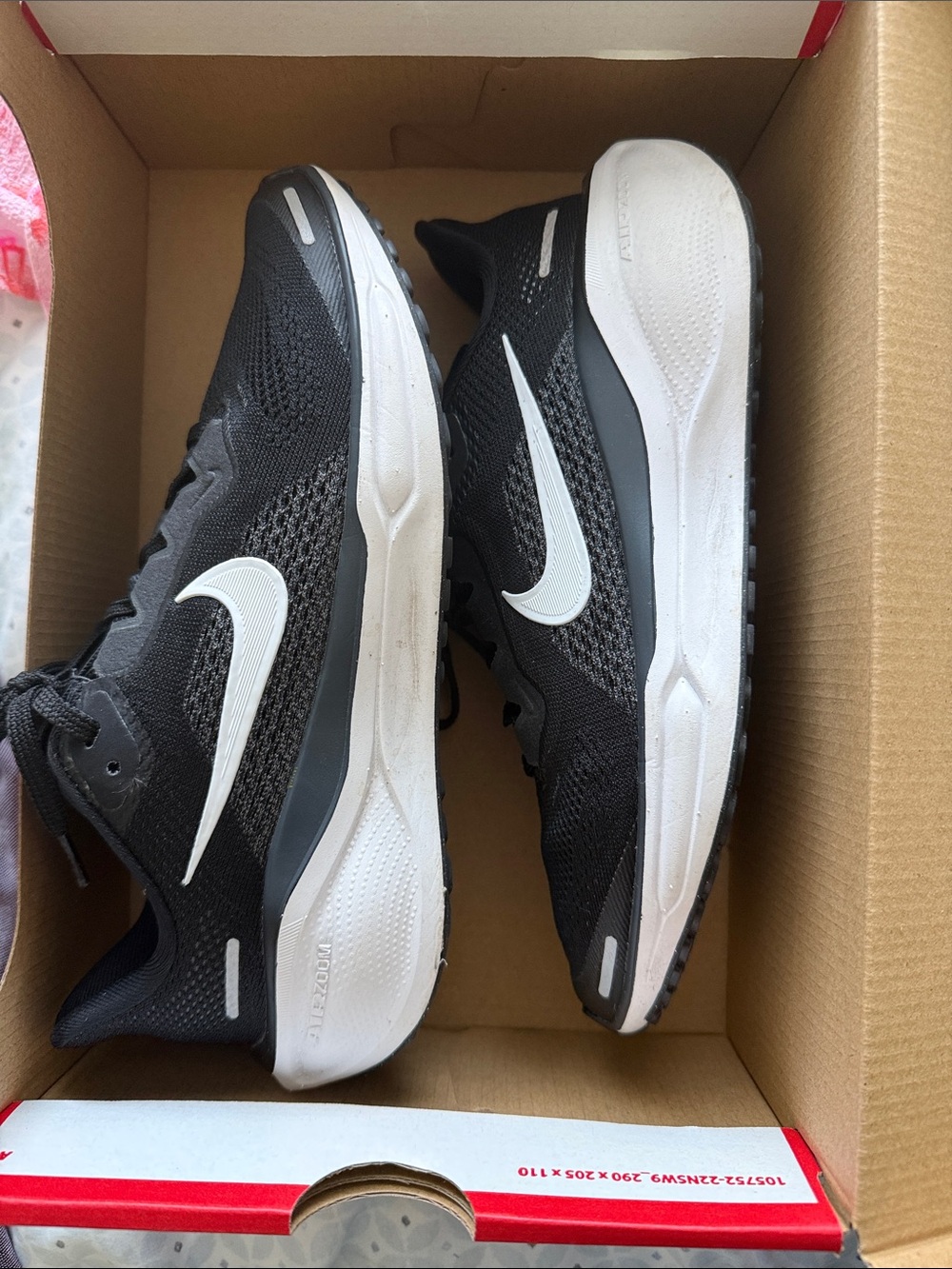 Nike Big Kids Black and White Neutral Cushion Running Shoes